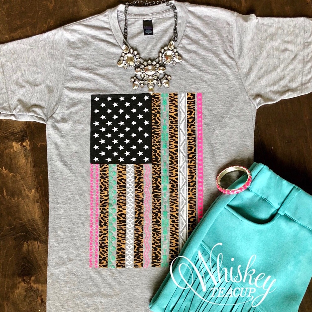 Aztec & Leopard Tee